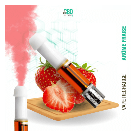 Cartouches Vape Pen Fraise - 98% CBD - CBDPasCher