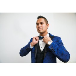 Blue Silk Tuxedo
